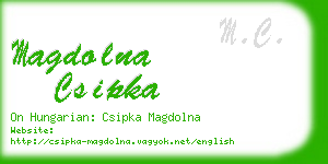 magdolna csipka business card